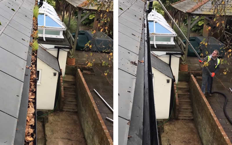 Fascia and Soffit Cleaning and Gutter Clearing in Fareham, Portsmouth, Southampton, Woking and Guildford