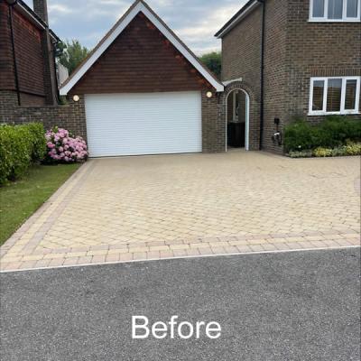 Patio & Driveway Cleaning Before